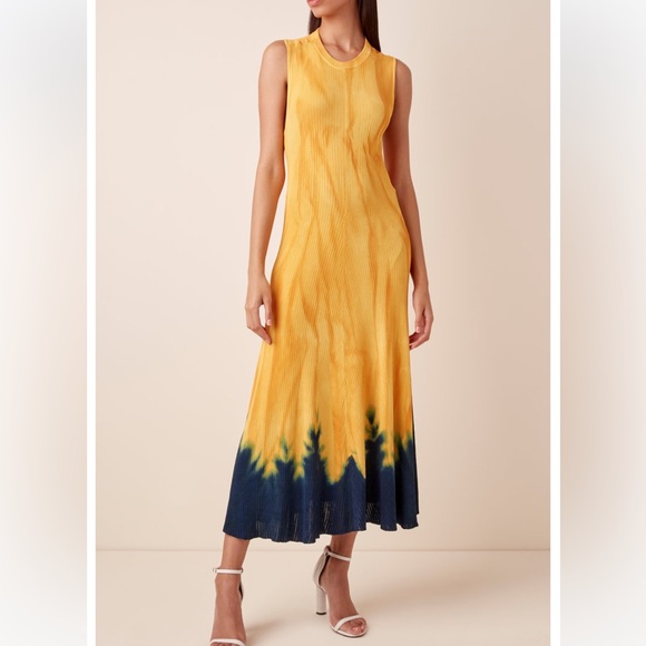 NWT Proenza Schouler Tie-Dyed Sleeveless Knit Midi Dress Small